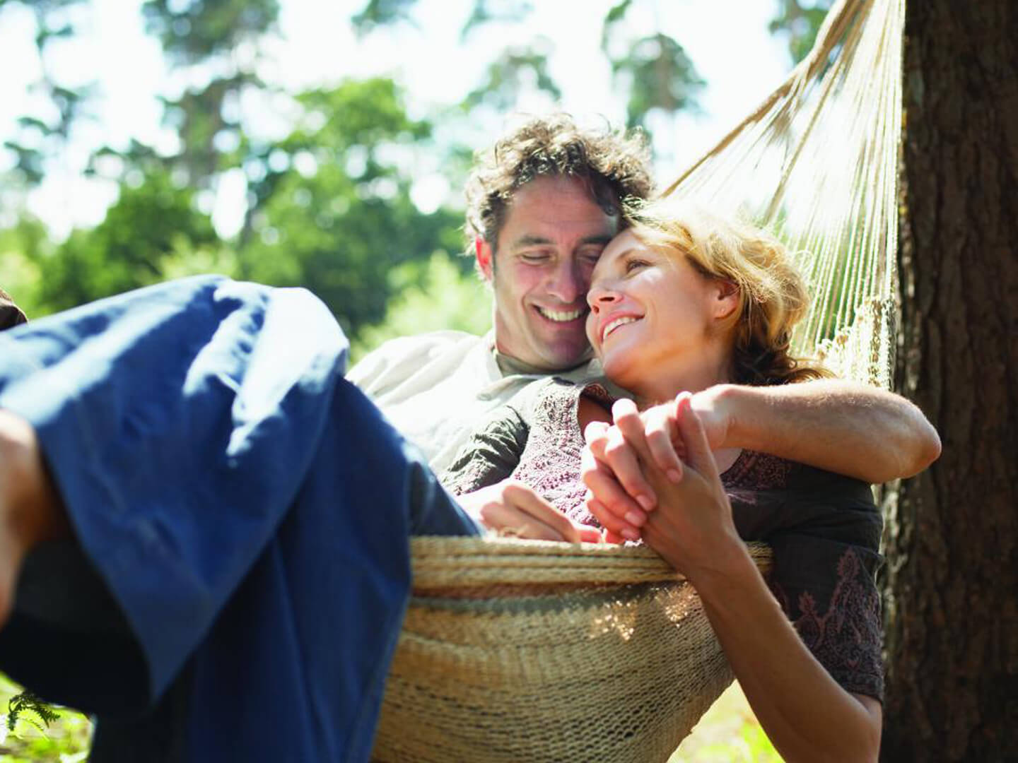 You are your own best defense - couple in hammock