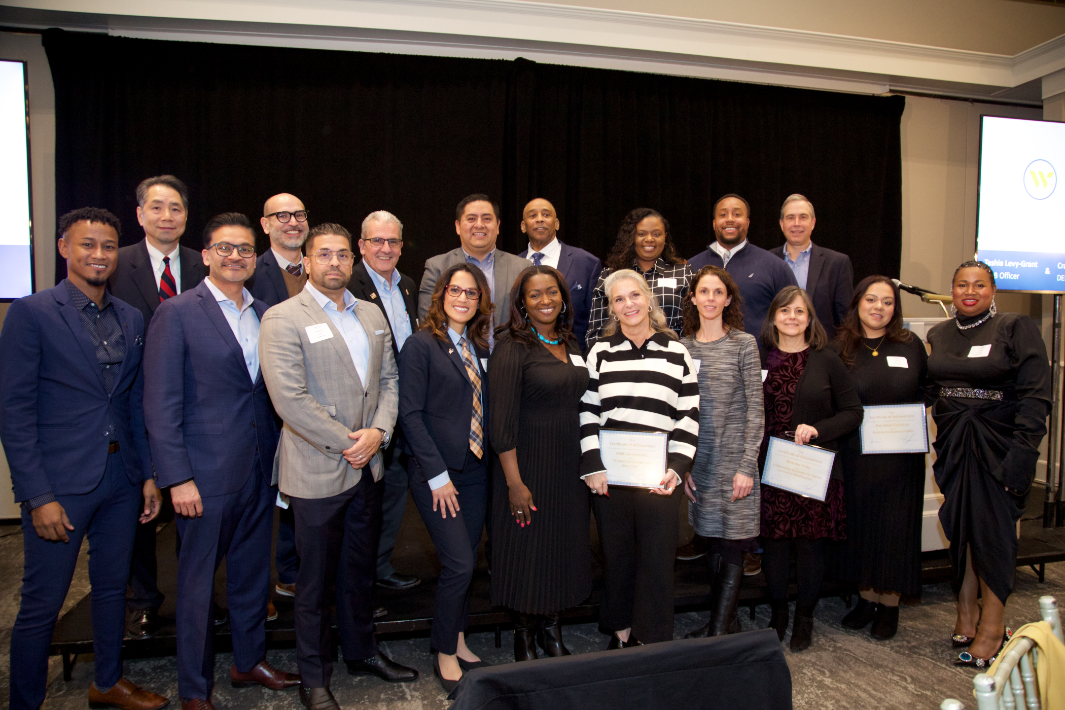 2023 Webster Bank DEIB Awards for Advocacy participants group photo